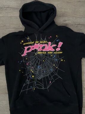 Black and pink SPIDER hoodie